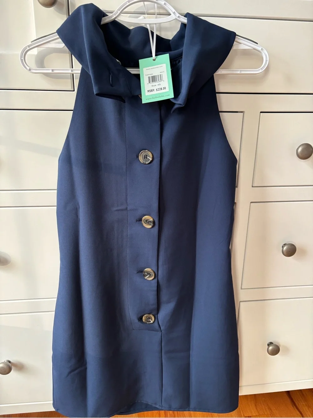Sail to Sable Navy Sleeveless Mini Dress